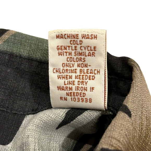 Caribbean Black‎ Green Hawaiian Print Silk Button-up Short Sleeve Shirt M - Picture 6 of 9